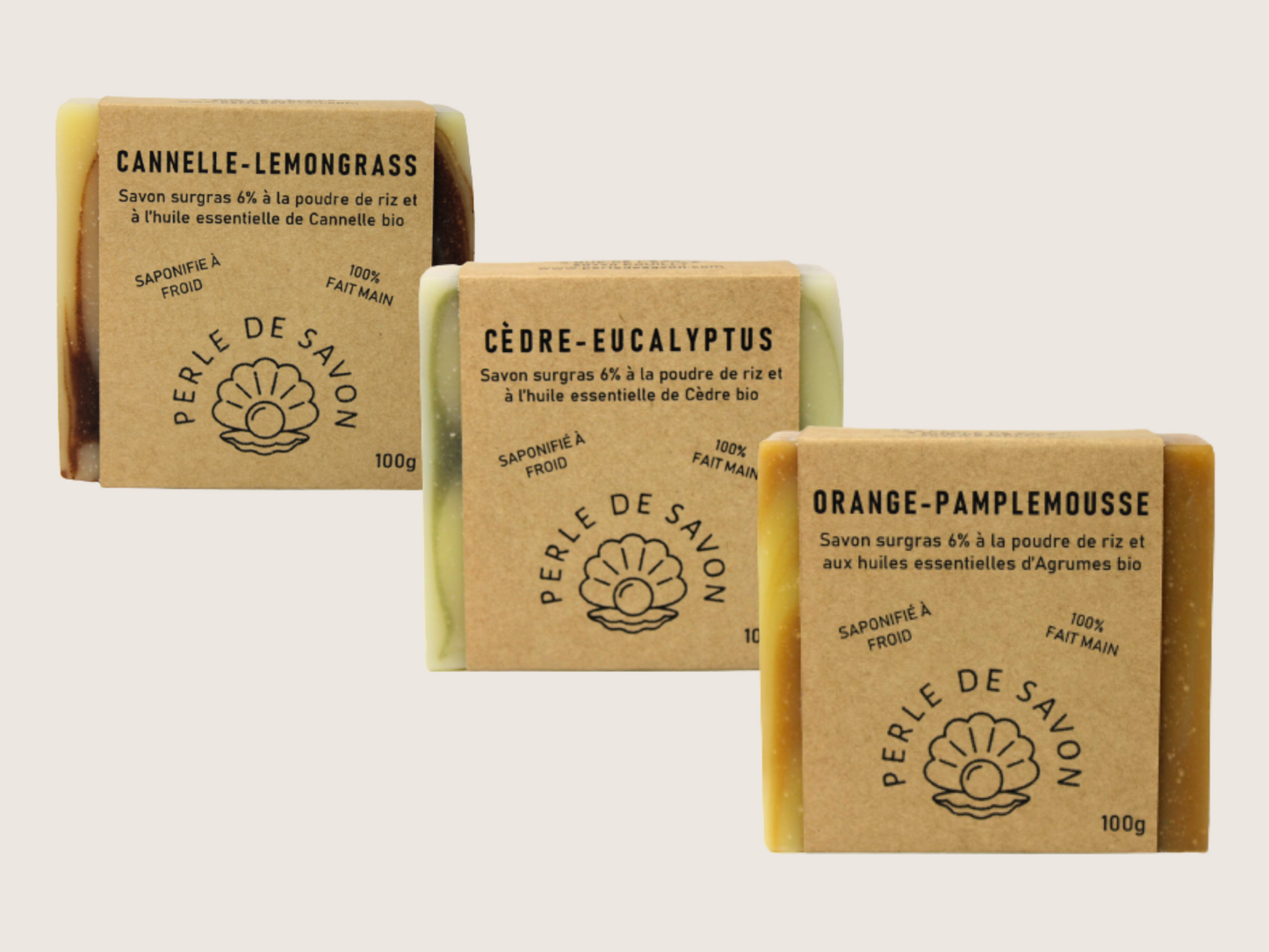 Pack personnalisable 3 savons surgras