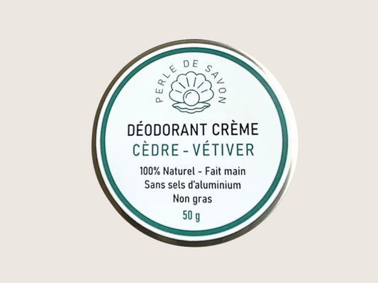 Déodorant crème Cèdre-Vétiver